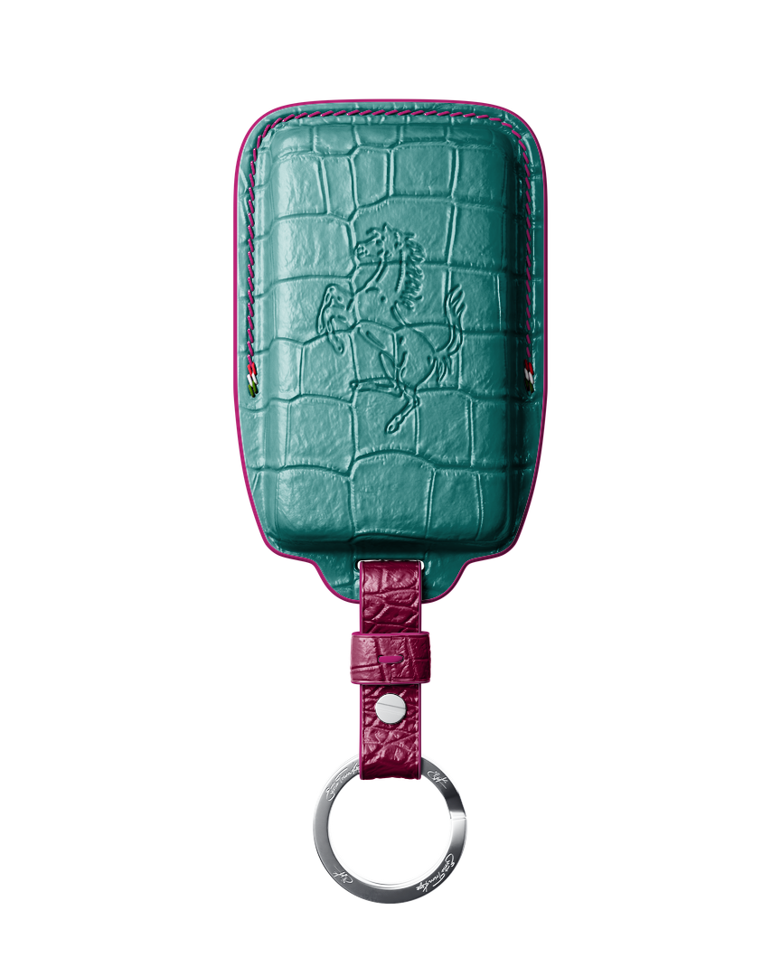 TIFFANY BLUE CROCODILE KEY COVER FOR FERRARI - CUSTOMIZE YOURS