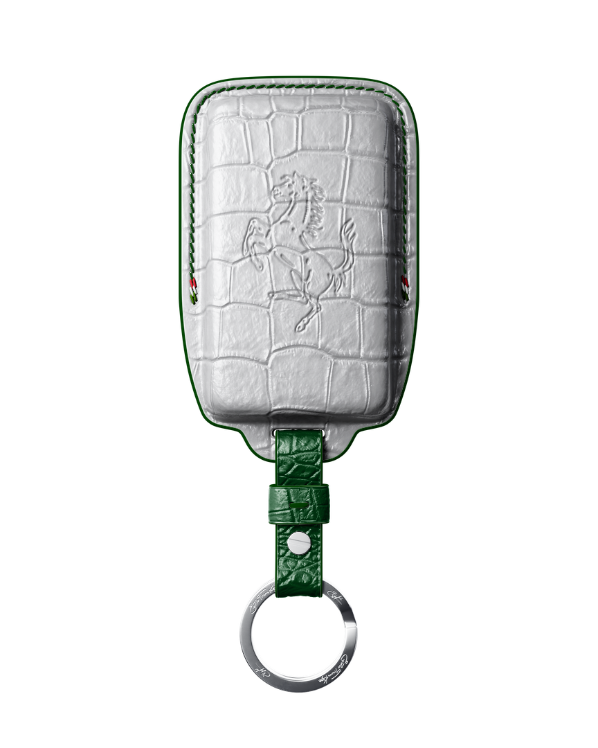 WHITE CROCODILE KEY COVER FOR FERRARI - CUSTOMIZE YOURS