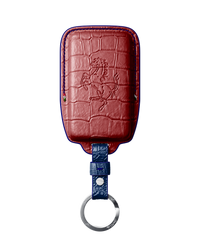 MATTE RED CROCODILE KEY COVER FOR FERRARI - CUSTOMIZE YOURS