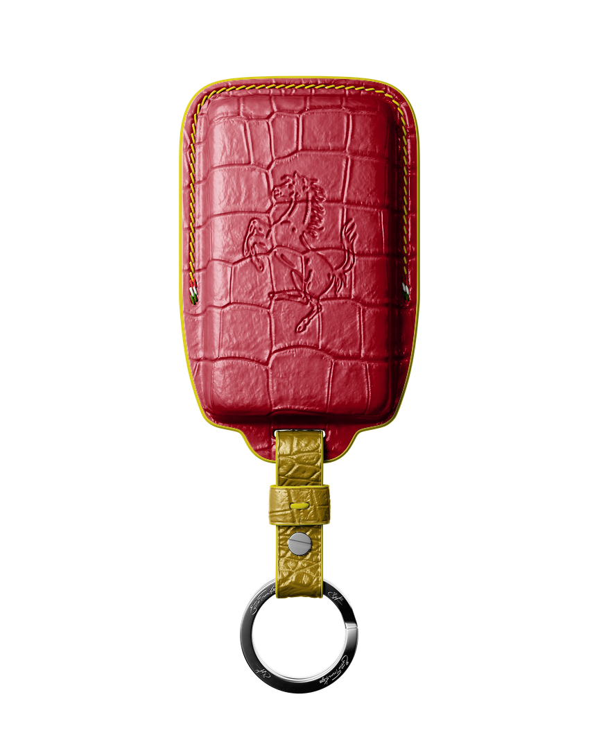 RED CROCODILE KEY COVER FOR FERRARI - CUSTOMIZE YOURS
