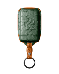 DARK GREEN CROCODILE KEY COVER FOR FERRARI - CUSTOMIZE YOURS