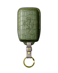 OLIVE GREEN CROCODILE KEY COVER FOR FERRARI - CUSTOMIZE YOURS
