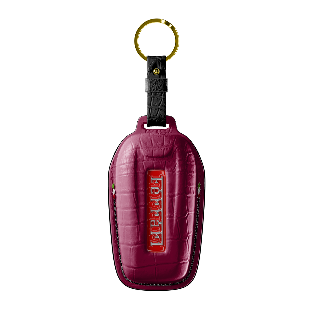 HOT PINK CROCODILE KEY COVER FOR FERRARI - CUSTOMIZE YOURS