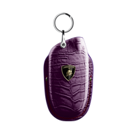 PURPLE CROCODILE KEY COVER FOR LAMBORGHINI - CUSTOMIZE YOURS