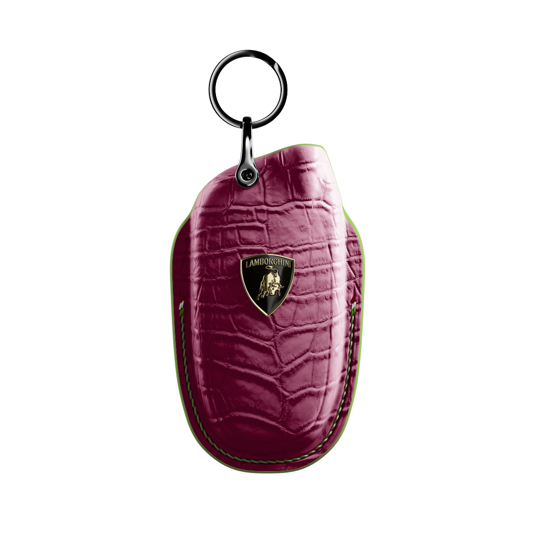 HOT PINK CROCODILE KEY COVER FOR LAMBORGHINI - CUSTOMIZE YOURS