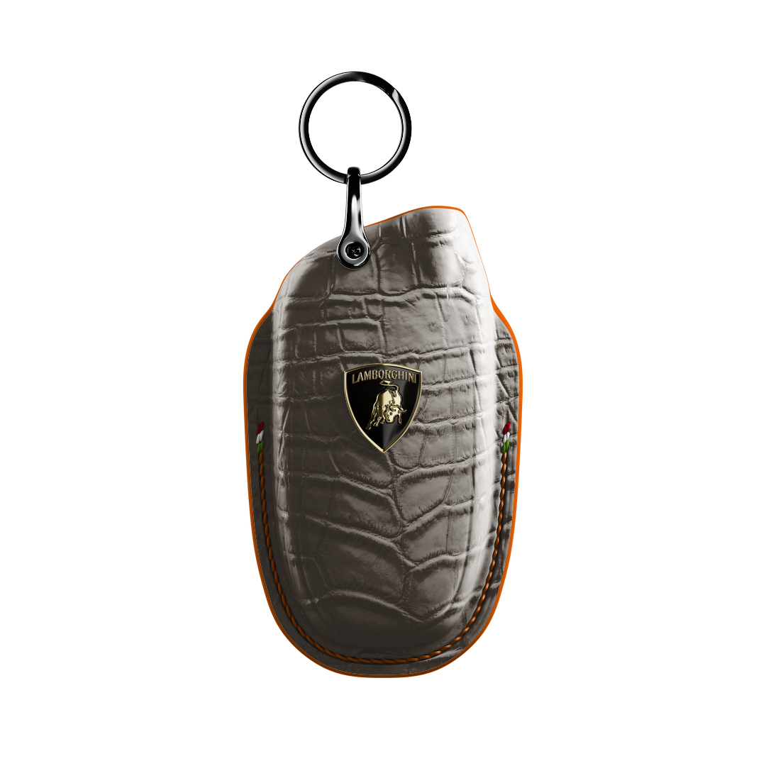 GREY CROCODILE KEY COVER FOR LAMBORGHINI - CUSTOMIZE YOURS