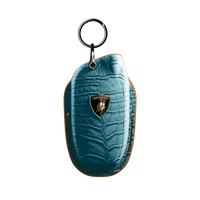 TURQUOISE CROCODILE KEY COVER FOR LAMBORGHINI - CUSTOMIZE YOURS