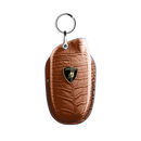 TAN ORANGE CROCODILE KEY COVER FOR LAMBORGHINI - CUSTOMIZE YOURS