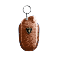 TAN ORANGE CROCODILE KEY COVER FOR LAMBORGHINI - CUSTOMIZE YOURS