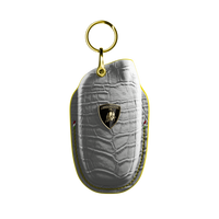 PEARL WHITE CROCODILE KEY COVER FOR LAMBORGHINI - CUSTOMIZE YOURS