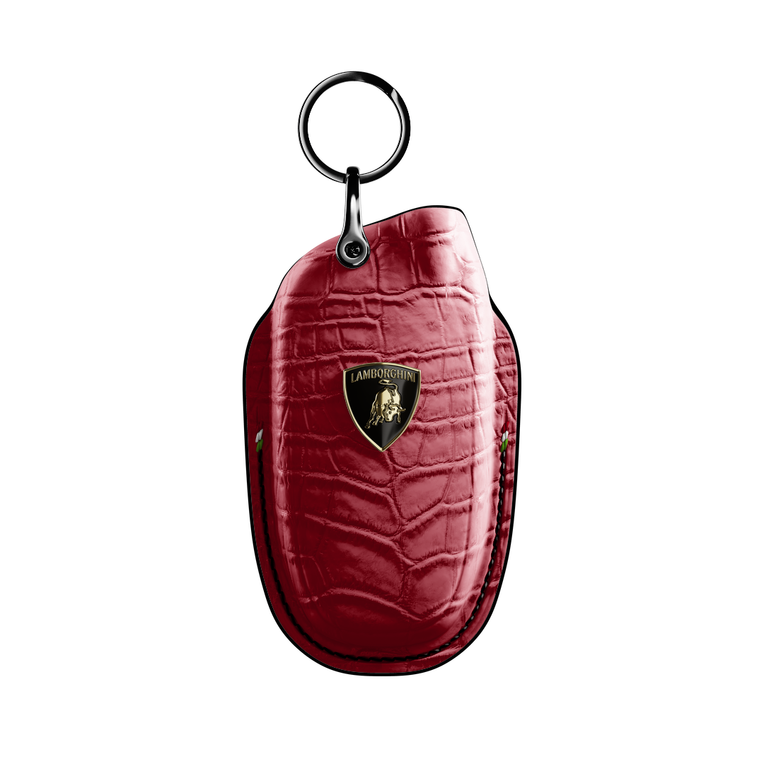RED CROCODILE KEY COVER FOR LAMBORGHINI - CUSTOMIZE YOURS