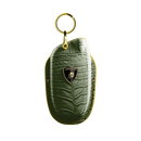 OLIVE GREEN CROCODILE KEY COVER FOR LAMBORGHINI - CUSTOMIZE YOURS