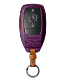 PURPLE CROCODILE KEY COVER FOR MERCEDES - CUSTOMIZE YOURS