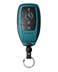 TURQUOISE CROCODILE KEY COVER FOR MERCEDES - CUSTOMIZE YOURS