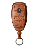 TAN ORANGE CROCODILE KEY COVER FOR MERCEDES - CUSTOMIZE YOURS