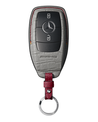 PEARL WHITE CROCODILE KEY COVER FOR MERCEDES - CUSTOMIZE YOURS
