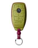 LIME GREEN CROCODILE KEY COVER FOR MERCEDES - CUSTOMIZE YOURS