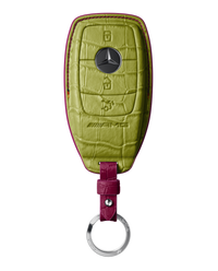 LIME GREEN CROCODILE KEY COVER FOR MERCEDES - CUSTOMIZE YOURS