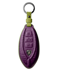 PURPLE CROCODILE KEY COVER FOR LAMBORGHINI - CUSTOMIZE YOURS