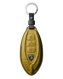 YELLOW CROCODILE KEY COVER FOR LAMBORGHINI - CUSTOMIZE YOURS