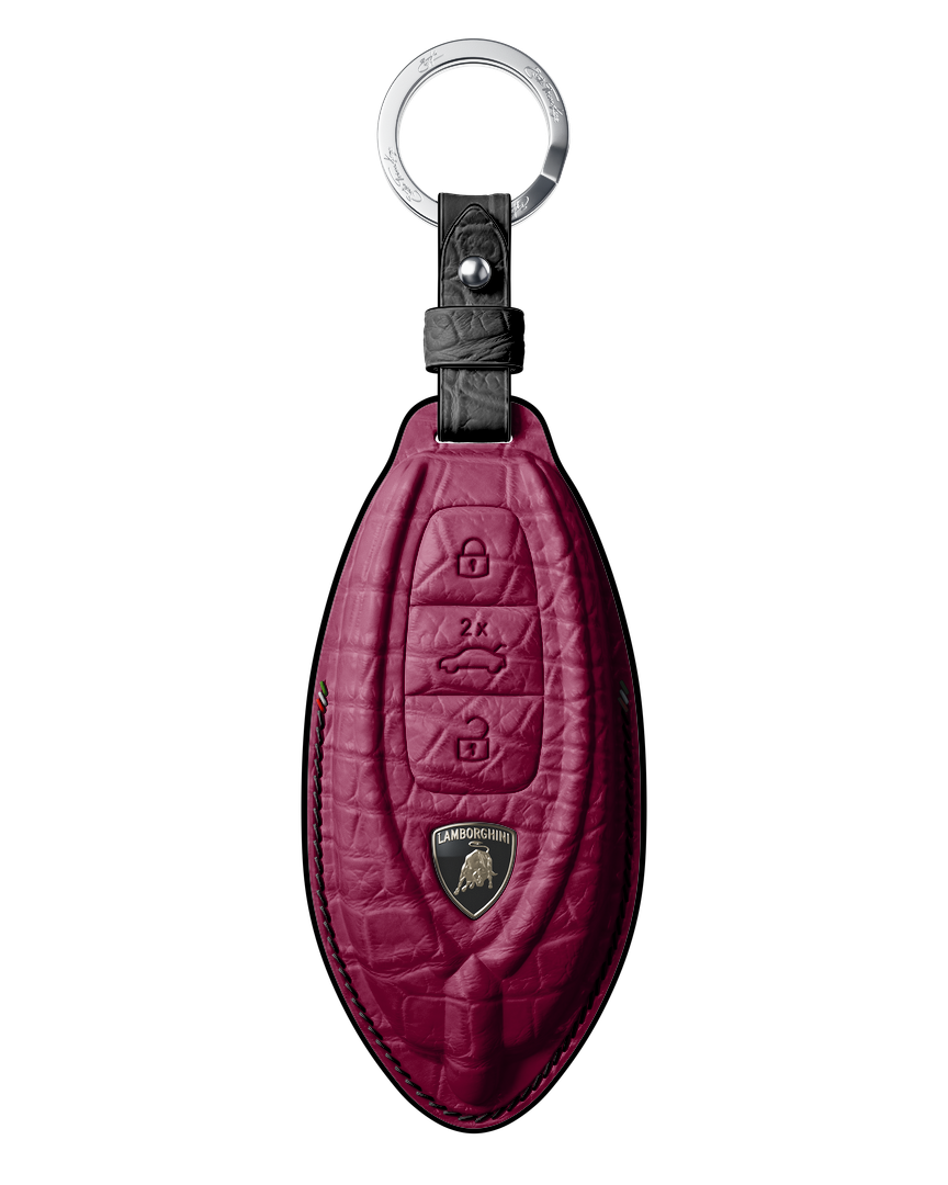 HOT PINK CROCODILE KEY COVER FOR LAMBORGHINI - CUSTOMIZE YOURS
