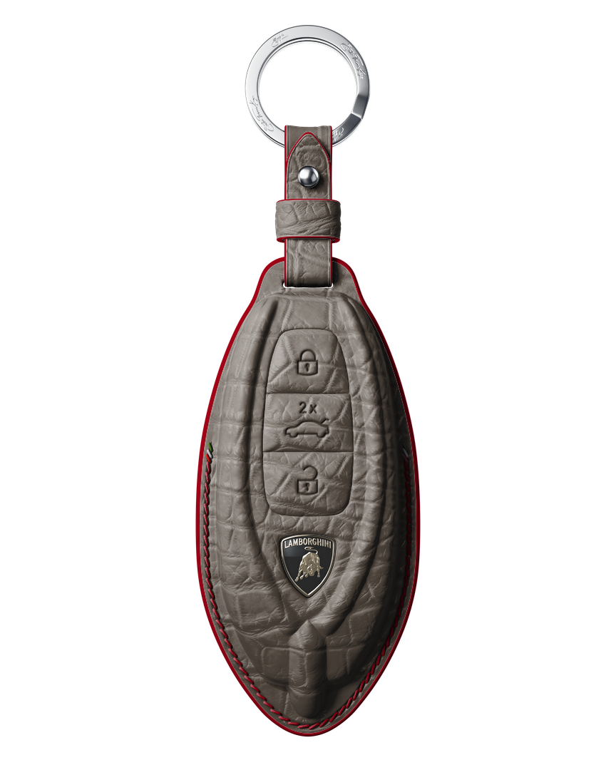 GREY CROCODILE KEY COVER FOR LAMBORGHINI - CUSTOMIZE YOURS
