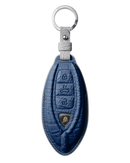 NAVY BLUE CROCODILE KEY COVER FOR LAMBORGHINI - CUSTOMIZE YOURS