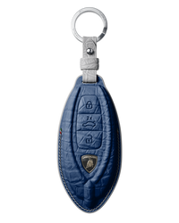 NAVY BLUE CROCODILE KEY COVER FOR LAMBORGHINI - CUSTOMIZE YOURS