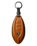 ORANGE CROCODILE KEY COVER FOR LAMBORGHINI - CUSTOMIZE YOURS