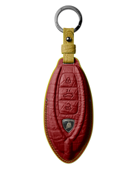 MATTE RED CROCODILE KEY COVER FOR LAMBORGHINI - CUSTOMIZE YOURS