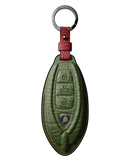 OLIVE GREEN CROCODILE KEY COVER FOR LAMBORGHINI - CUSTOMIZE YOURS
