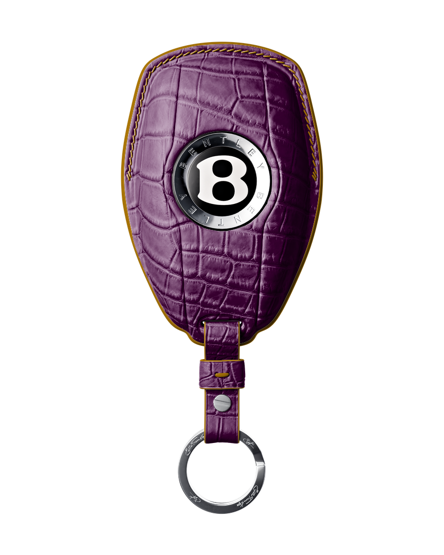 PURPLE CROCODILE KEY COVER FOR BENTLEY - CUSTOMIZE YOURS