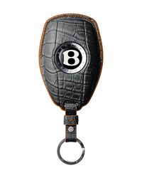 MATTE BLACK CROCODILE KEY COVER FOR BENTLEY - CUSTOMIZE YOURS