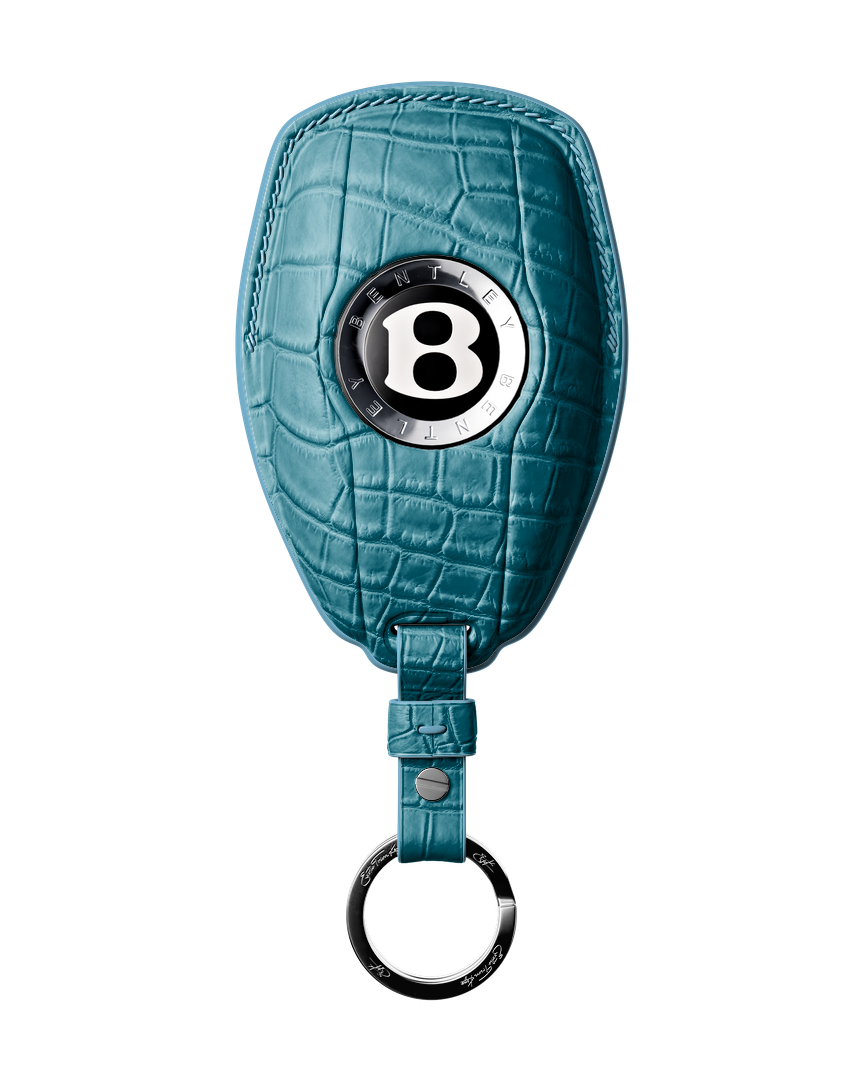 TURQUOISE CROCODILE KEY COVER FOR BENTLEY - CUSTOMIZE YOURS