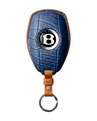 NAVY BLUE CROCODILE KEY COVER FOR BENTLEY - CUSTOMIZE YOURS