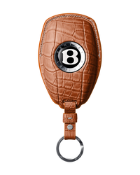 TAN ORANGE CROCODILE KEY COVER FOR BENTLEY - CUSTOMIZE YOURS