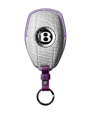 MATTE WHITE CROCODILE KEY COVER FOR BENTLEY - CUSTOMIZE YOURS