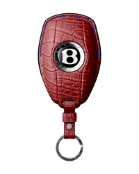 MATTE RED CROCODILE KEY COVER FOR BENTLEY - CUSTOMIZE YOURS