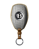 PEARL WHITE CROCODILE KEY COVER FOR BENTLEY - CUSTOMIZE YOURS