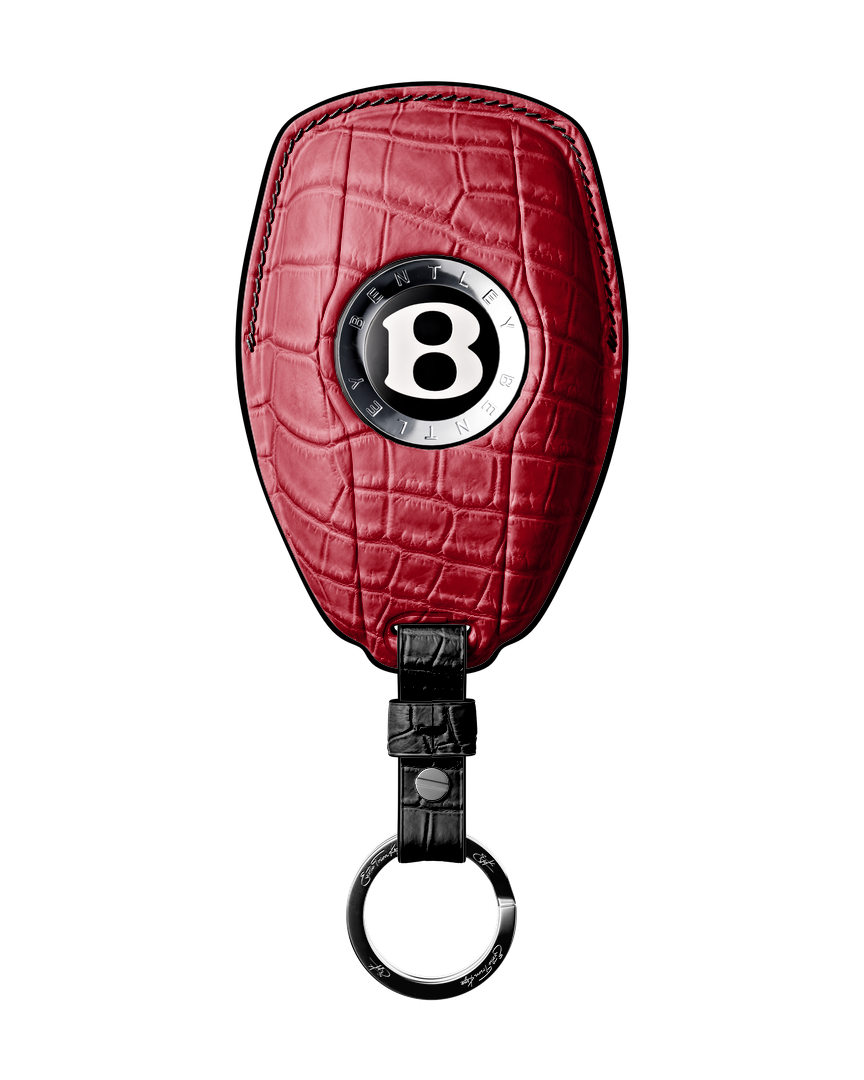 RED CROCODILE KEY COVER FOR BENTLEY - CUSTOMIZE YOURS