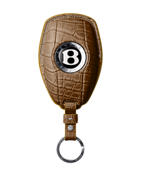 BROWN CROCODILE KEY COVER FOR BENTLEY - CUSTOMIZE YOURS