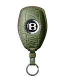 OLIVE GREEN CROCODILE KEY COVER FOR BENTLEY - CUSTOMIZE YOURS