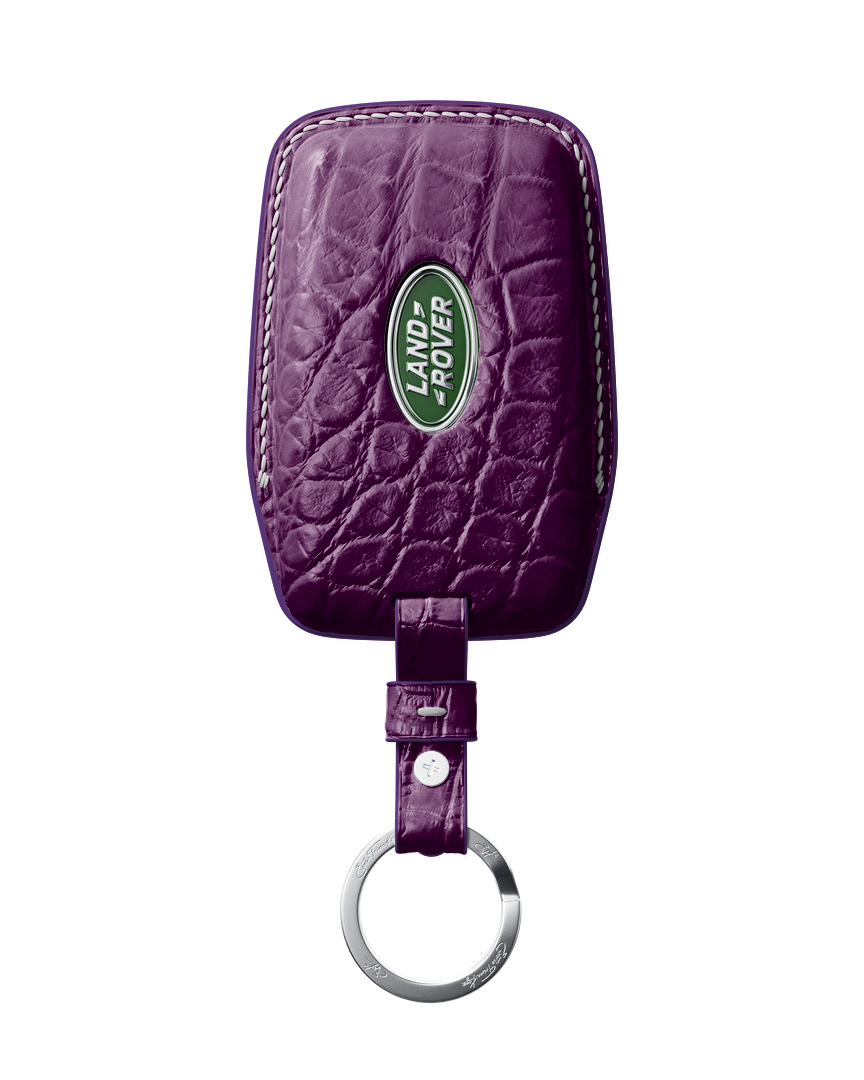 PURPLE CROCODILE KEY COVER FOR LAND ROVER - CUSTOMIZE YOURS
