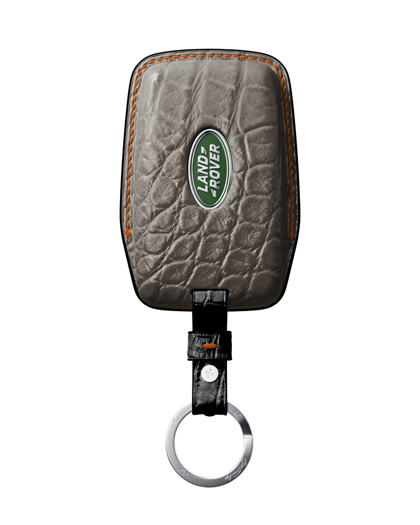 GREY CROCODILE KEY COVER FOR LAND ROVER - CUSTOMIZE YOURS