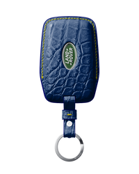 NAVY BLUE CROCODILE KEY COVER FOR LAND ROVER - CUSTOMIZE YOURS