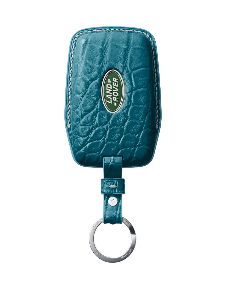 TURQUOISE CROCODILE KEY COVER FOR LAND ROVER - CUSTOMIZE YOURS