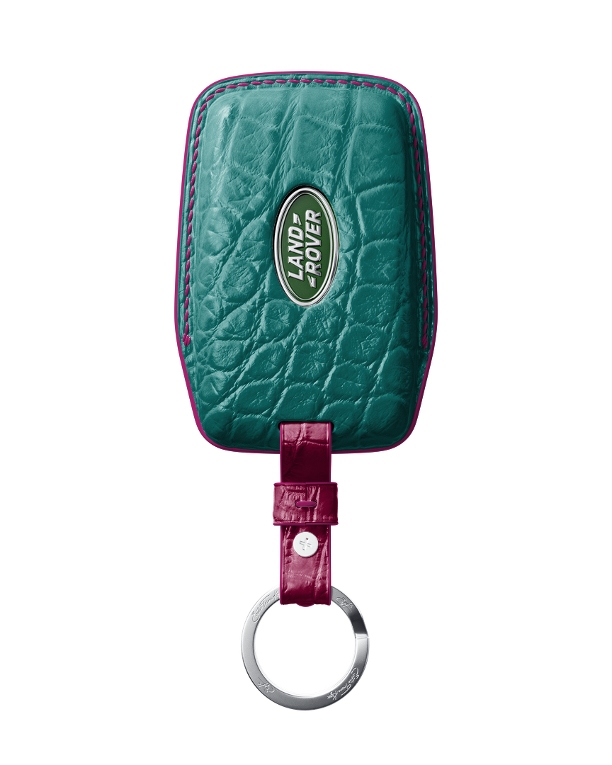 TIFFANY BLUE CROCODILE KEY COVER FOR LAND ROVER - CUSTOMIZE YOURS