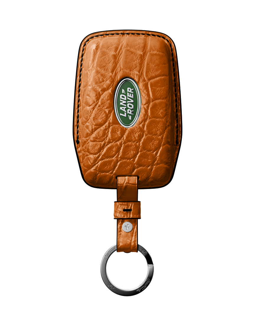 ORANGE CROCODILE KEY COVER FOR LAND ROVER - CUSTOMIZE YOURS