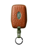 TAN ORANGE CROCODILE KEY COVER FOR LAND ROVER - CUSTOMIZE YOURS