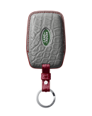 PEARL WHITE CROCODILE KEY COVER FOR LAND ROVER - CUSTOMIZE YOURS
